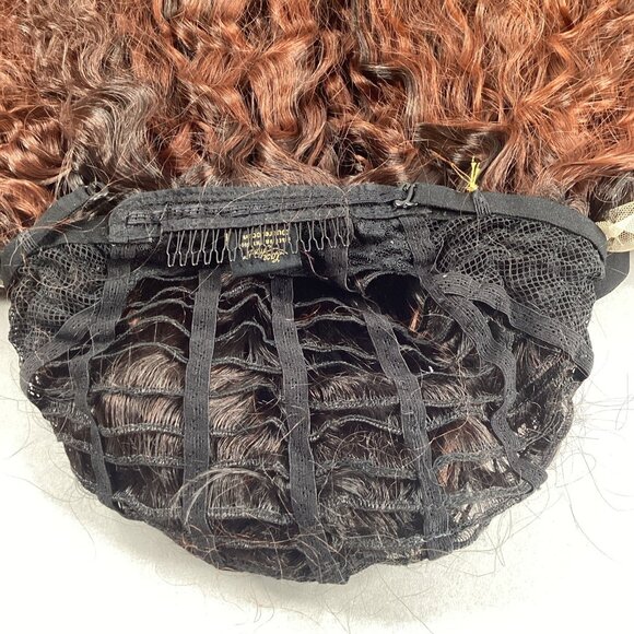 Kallara #DRFF2/Ginger Brown Long Wavy Melted Hairline Synthetic Lace Front Wig - Picture 7 of 10